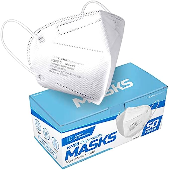 Lyka-Distribution-KN95-Face-Masks---50-Pack---5-Layer-Protection-Breathable-KN95-Face-Mask---Filtration>95%-with-Comfortable-Elastic-Ear-Loop-|-Non-Woven-Polypropylene-Fabric