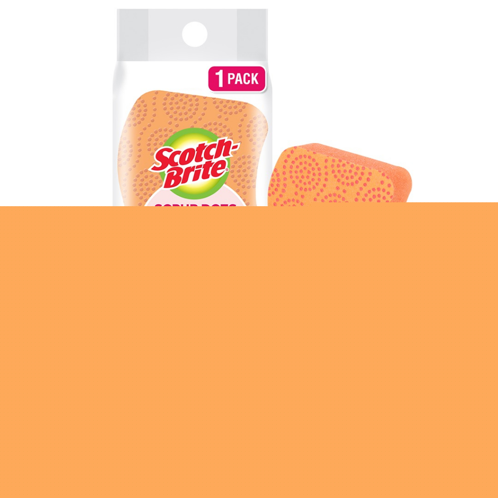 (GWP) 3M Scotch Brite Scrub Dots Non Scratch Anti Bacterial Scrub Sponges, 1/Pack