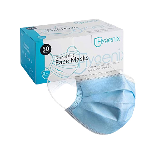 Hygenix-3ply-Disposable-Face-Masks-PFE-99%-Filter-Quality-"Tested-by-a-US-lab"-(Pack-of-50-Pcs)