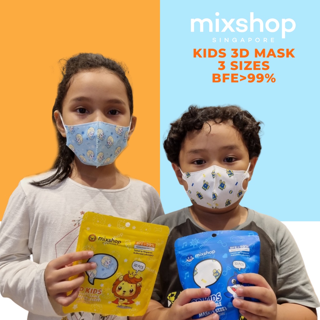 mixshop Kids 3D face mask (3 sizes available), BFE>99.9 