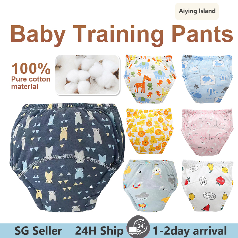 【SG】Training Pants Toddler Potty Training Pants 8 Layers   Cotton Diaper Training Pants Highly Absorbent
