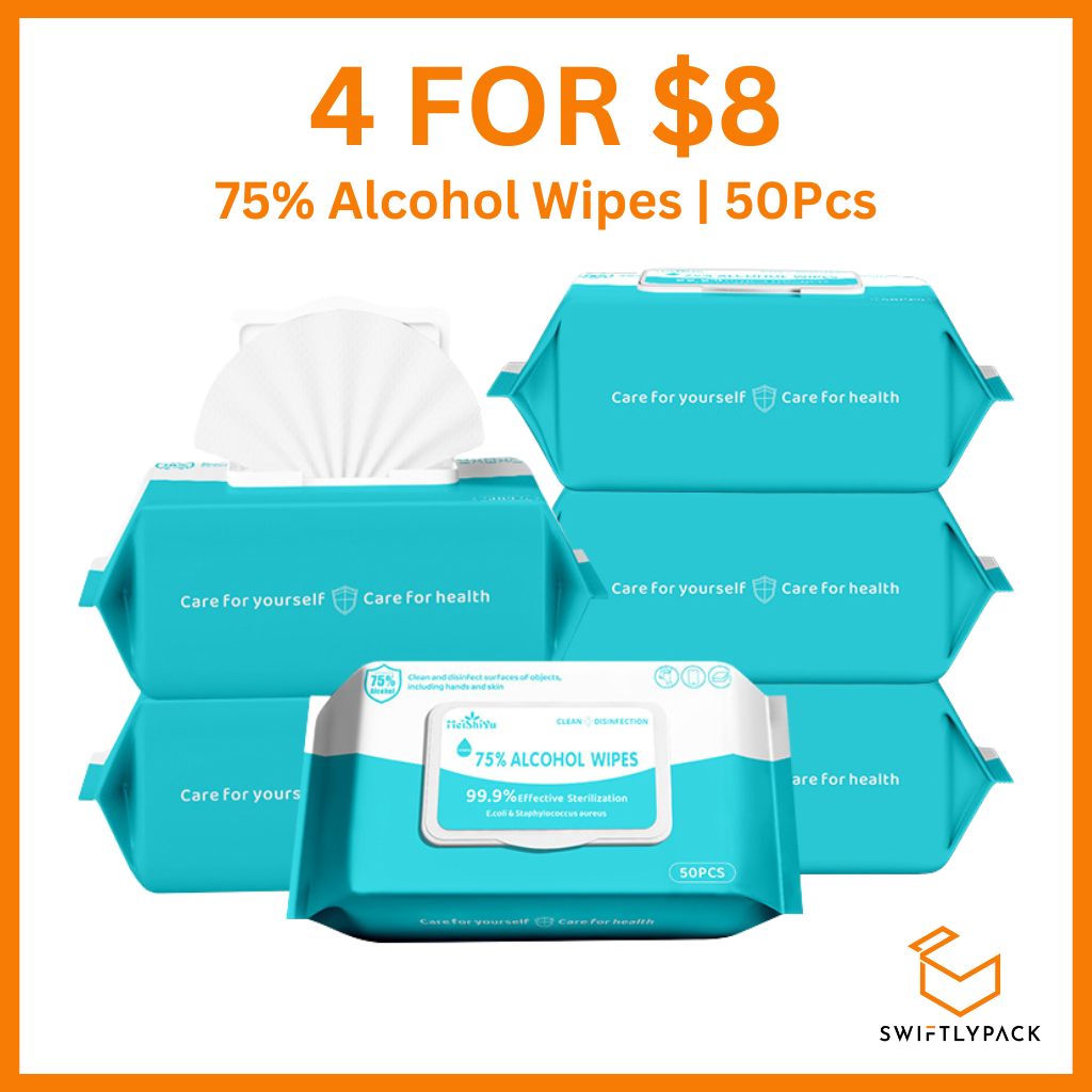 75  Alcohol Disposable Wet Wipes (50Pcs/10Pcs) | 99.99  Disinfection Sanitizing Wet Wipes | 酒精杀毒湿巾